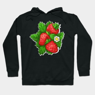 Ripe juicy strawberries Hoodie